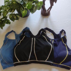 SYROKAN Women's High Impact Padded Supportive Wirefree Full Coverage Sports Bra